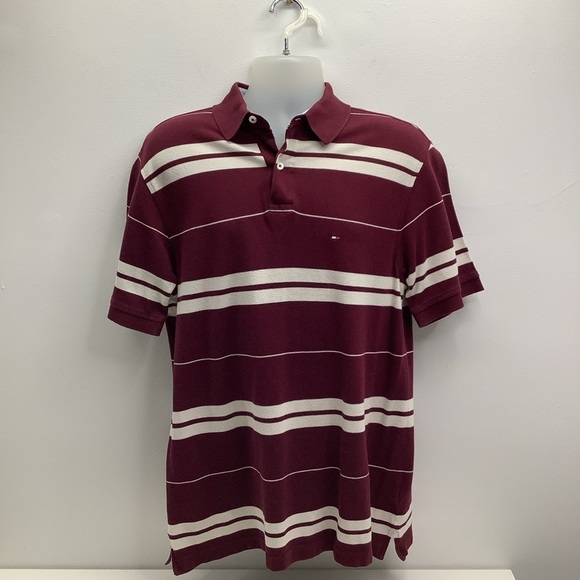 Tommy Hilfiger Mens Striped Polo Size Medium (Preowned) - Picture 1 of 3